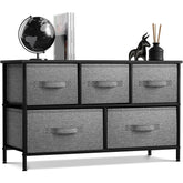 5 Drawer Wide Short Dresser